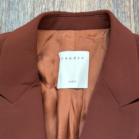 Sandro rich terracotta brown blazer - Picture 2 of 6